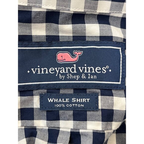 Vineyard Vines Mens XL Gingham Whale Shirt 100% Cotton Button-Down‎ XL - Picture 5 of 7